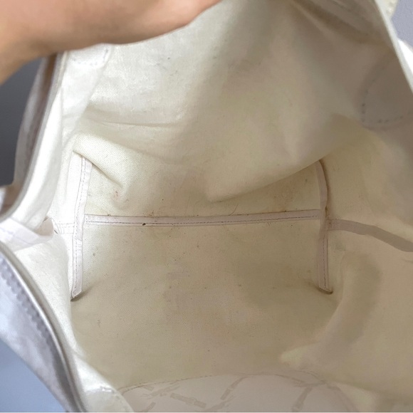 Longchamp Le Pliage White Coated Canvas Tote Bag - Medium - Picture 7 of 15